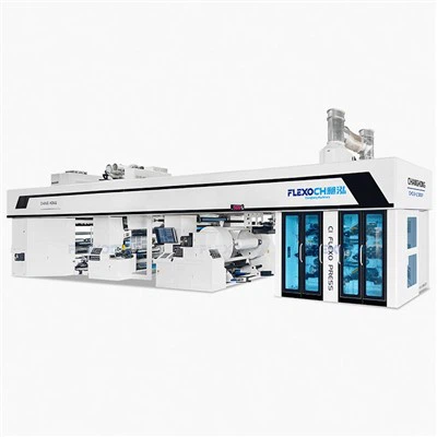 Безредукторна флексопечатна машина